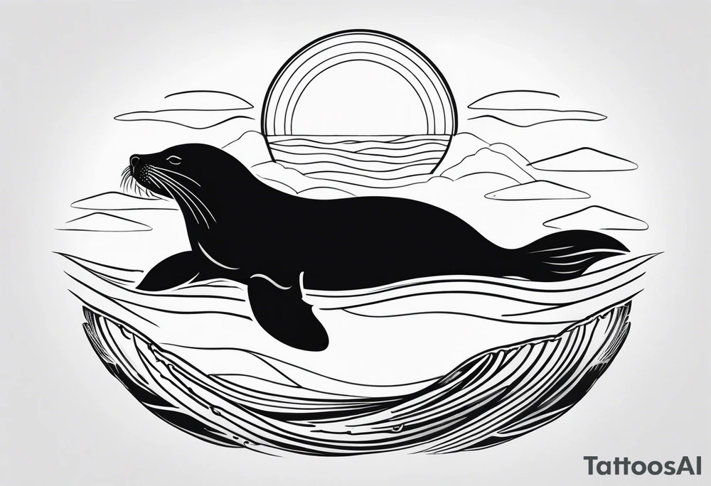 Sea lion tattoo idea
