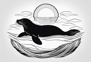 Sea lion tattoo idea