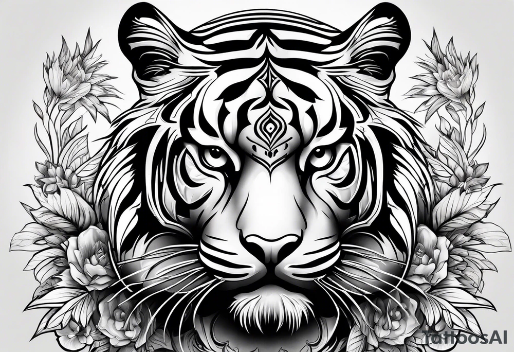 Sri Lanka tiger tattoo idea