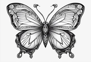 small elegant butterfly tattoo idea