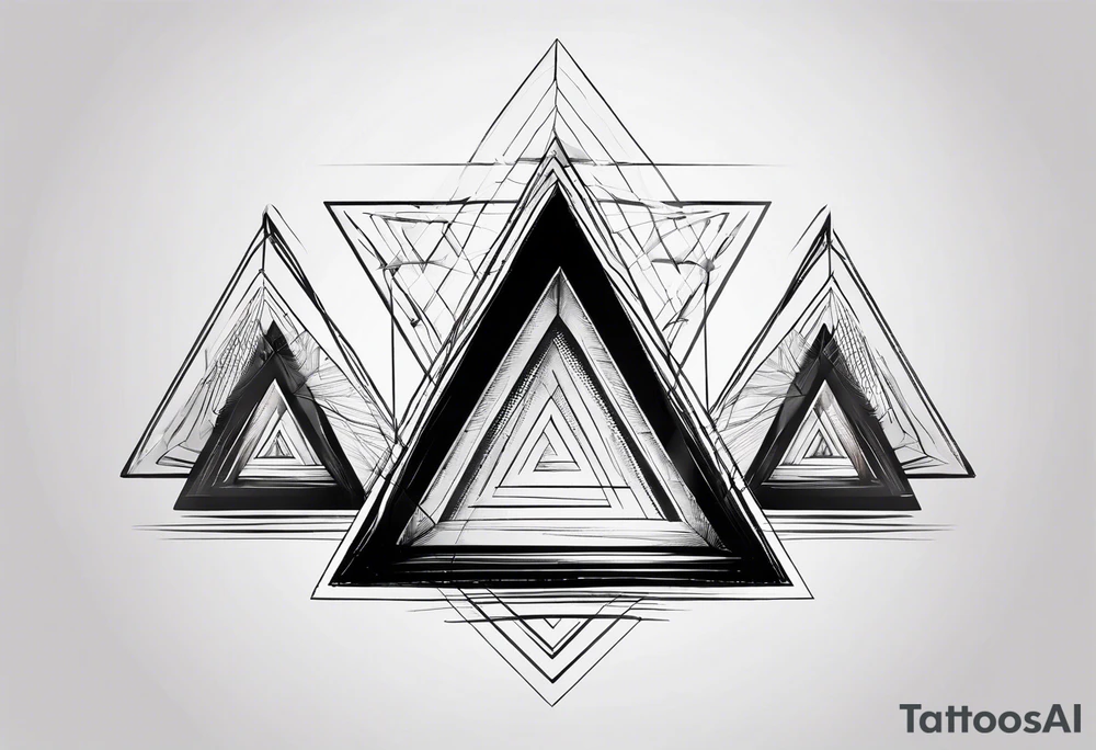 3 interconnecting triangles tattoo idea