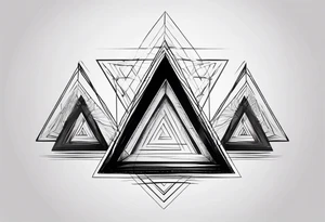 3 interconnecting triangles tattoo idea