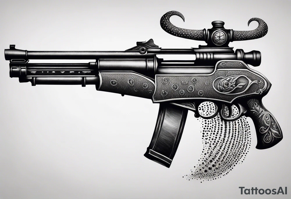 capricorn with a shotgun tattoo idea