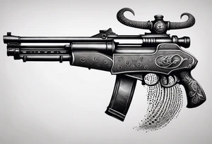 capricorn with a shotgun tattoo idea