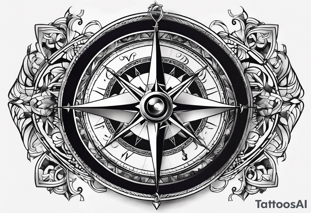 Compass on world tattoo idea