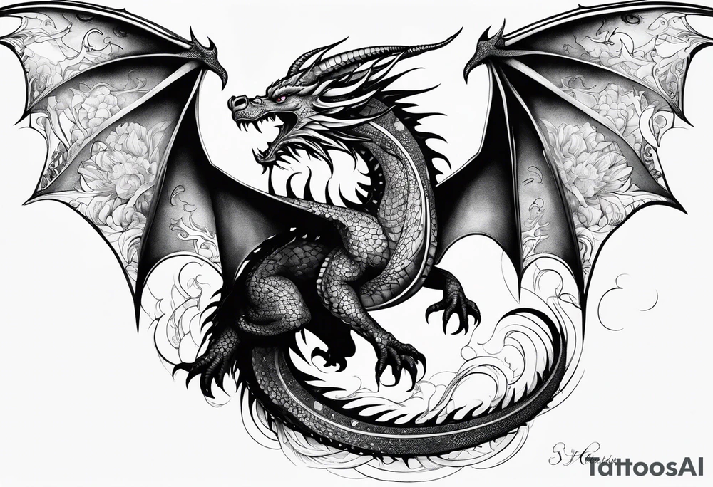 Dragon science tattoo idea