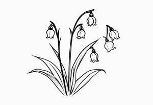 Stem of lily of the valley tattoo idea