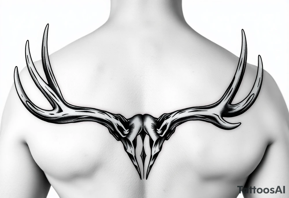 Rocky Mountain elk antler sheds tattoo idea