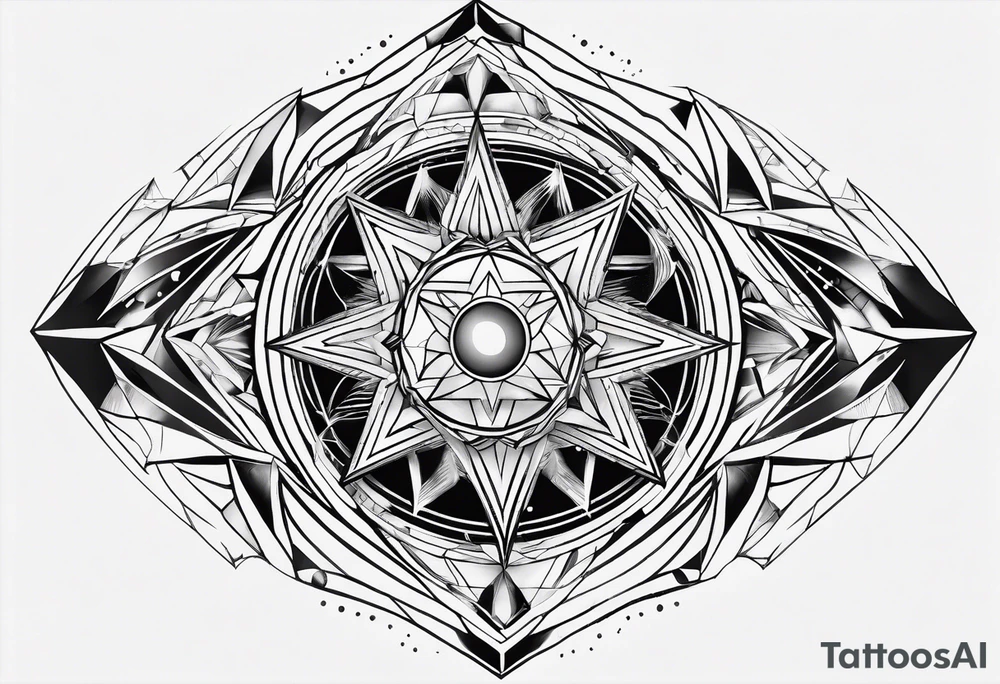 geometric representation of a supernova tattoo idea