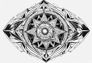 geometric representation of a supernova tattoo idea