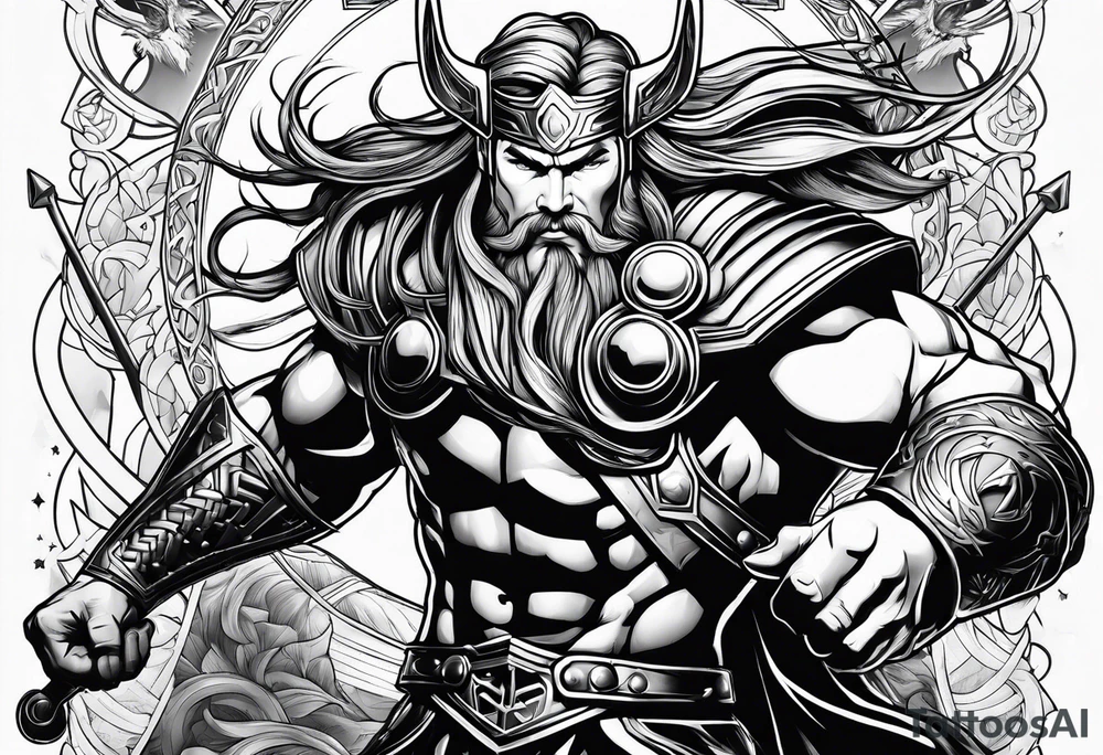 Thor im Kampf tattoo idea