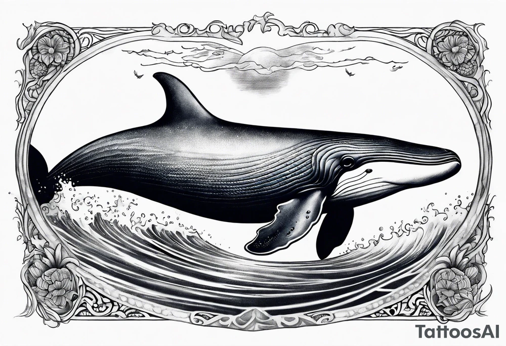 Breaching whale Maui tattoo idea