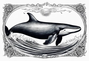 Breaching whale Maui tattoo idea