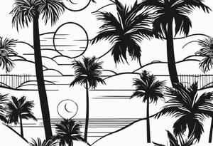 palm trees tattoo idea