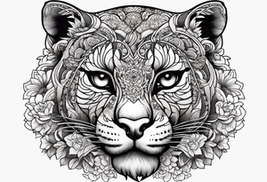 Bosque puma oso negro tattoo idea