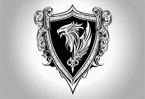 Valhalla shield sword tattoo idea