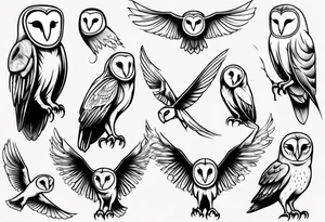 Barn owl tattoo idea
