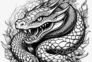 serpent with a spade tattoo idea