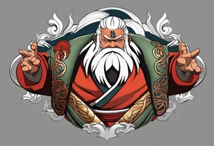 Jiraiya in Sage mode from the anime naruto tattoo idea