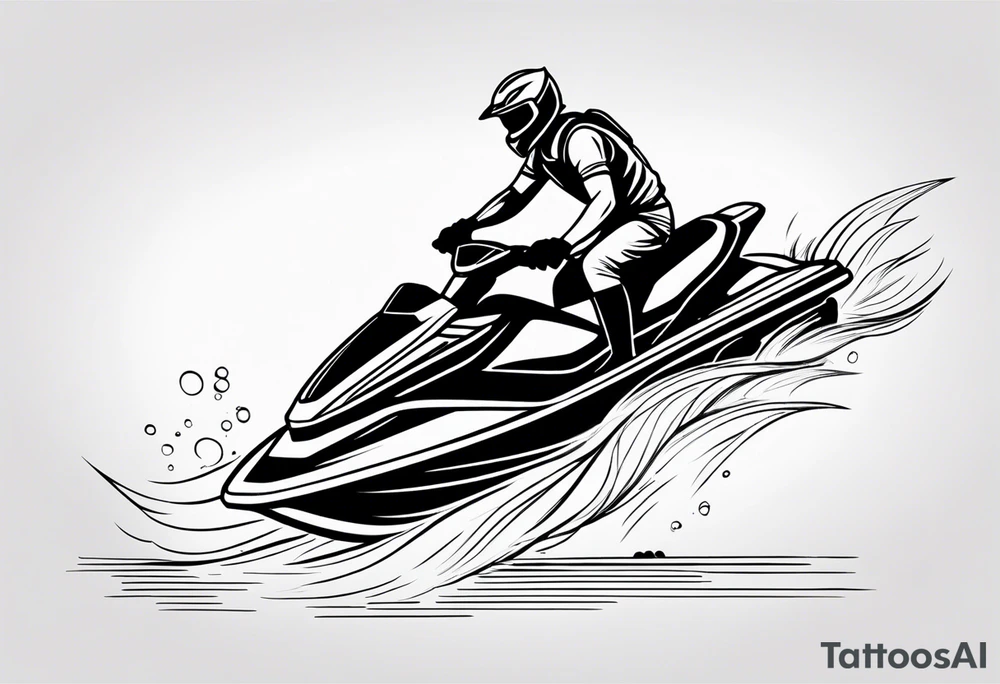 jet skiing tattoo idea