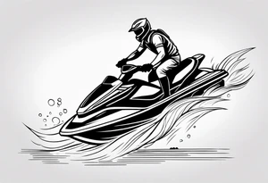 jet skiing tattoo idea