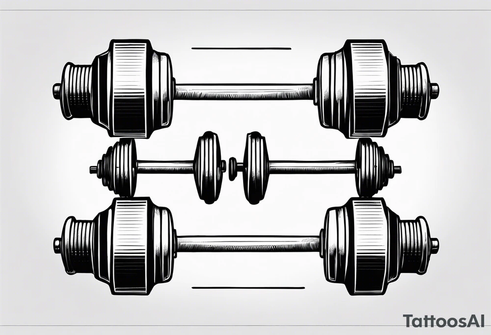 dumbell tattoo idea