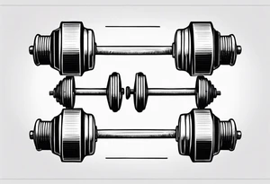 dumbell tattoo idea