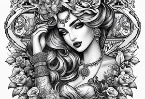 money hand tattoo idea