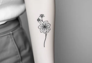 Unique flower art tattoo idea