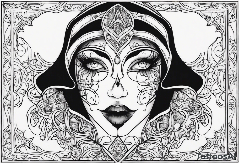 Spooky,, ghost face tattoo idea