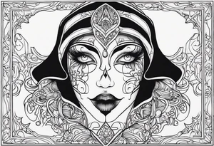 Spooky,, ghost face tattoo idea
