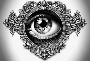 old key hole tattoo idea