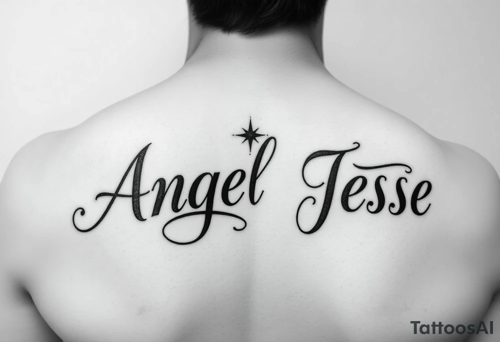 The name Angela and Jesse Combined tattoo idea