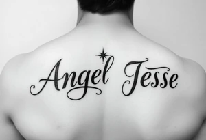 The name Angela and Jesse Combined tattoo idea