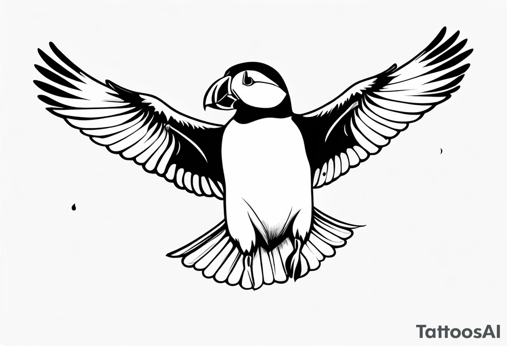 a flying puffin without background - forarm Tattoo tattoo idea a flying puffin without background - forarm Tattoo tattoo idea