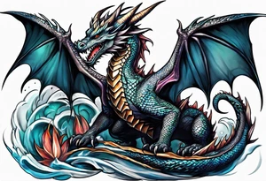 dragon skin tattoo idea