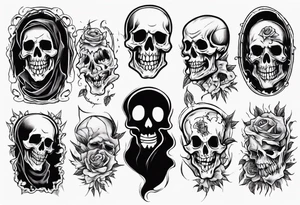 death smiling at me and I'm smiling back at the death tattoo idea