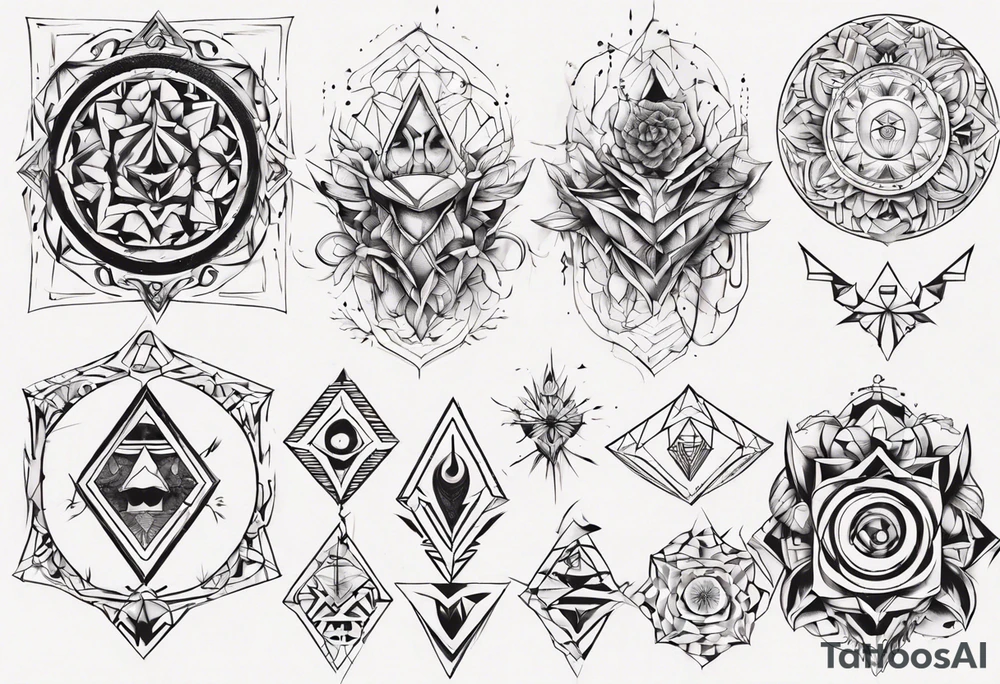Geometric Ornemental tattoo idea