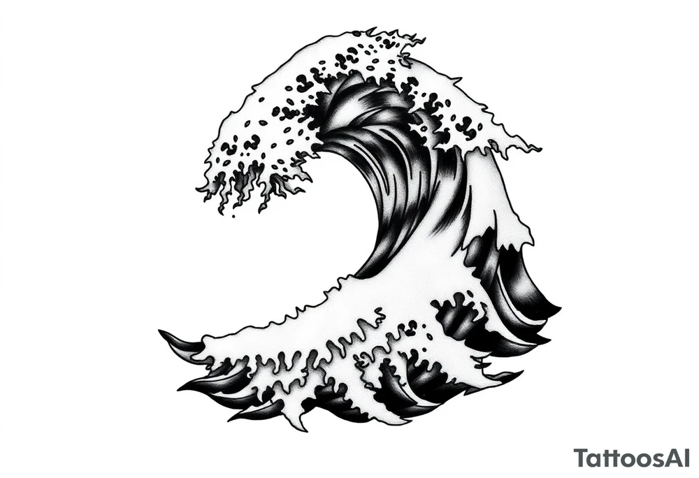 Roaming waves tattoo idea