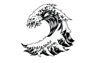 Roaming waves tattoo idea