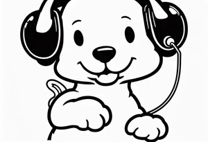 fine line snoopy on the phone tattoo idea