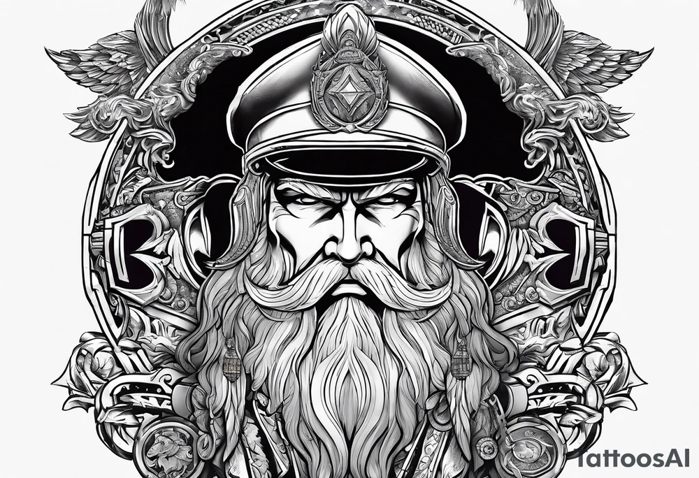 Vishnu, Odin, Zeus, and chesty puller. Upper arm tattoo idea