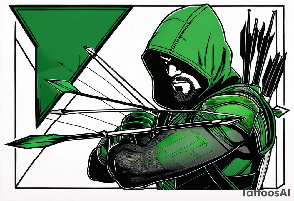 Green arrow tv show artwork tattoo idea