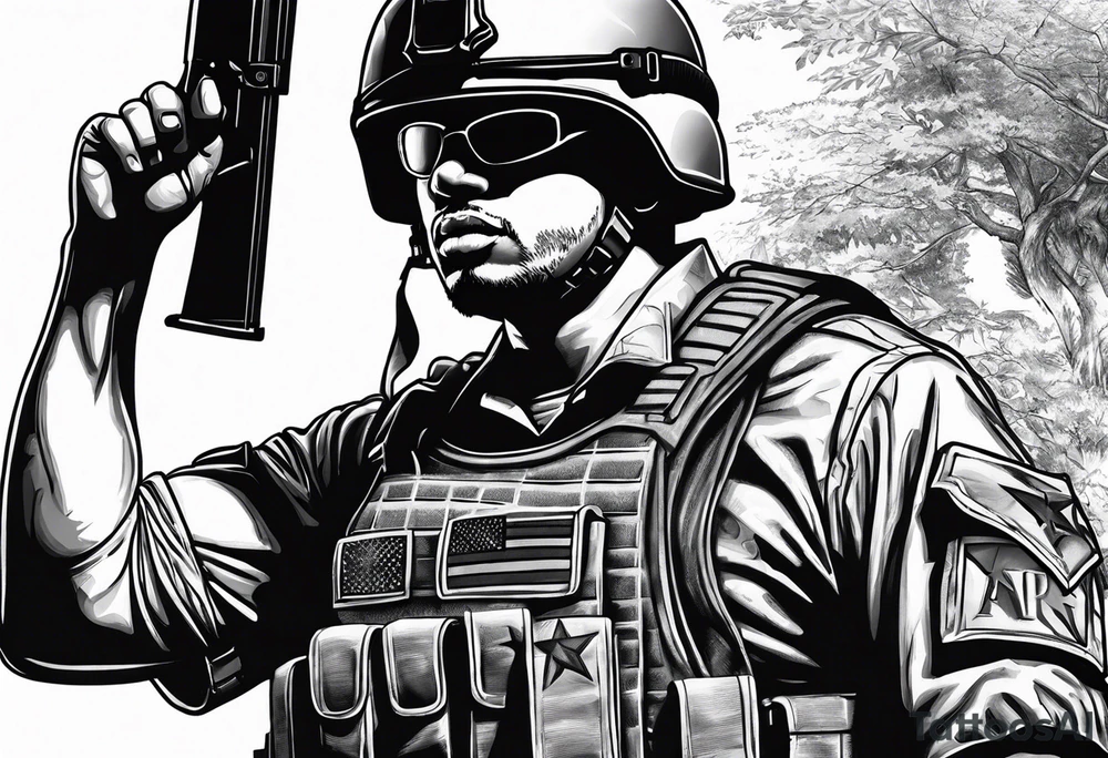 Army police soldier tattoo idea