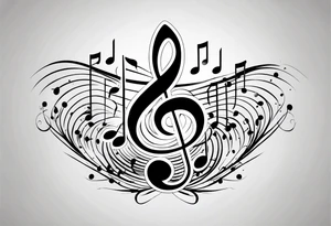 3 music notes nothing else tattoo idea