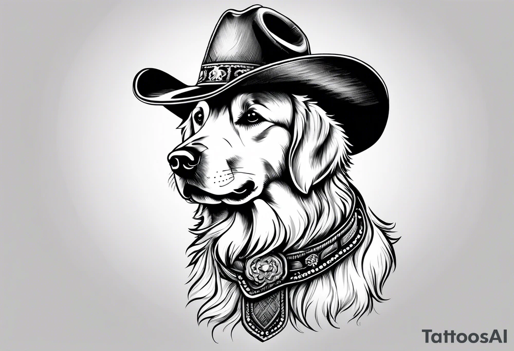 golden retriever in a cowboy boot tattoo idea golden retriever in a cowboy boot tattoo idea