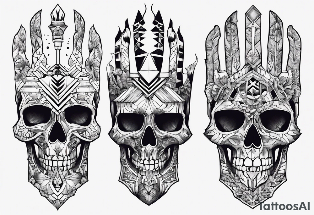 Skeleton of a hand tattoo idea
