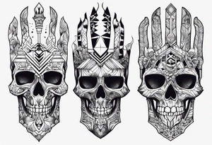 Skeleton of a hand tattoo idea