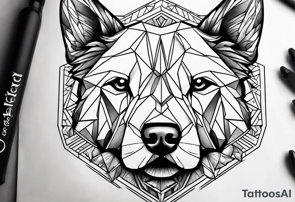 Savage dog tattoo idea