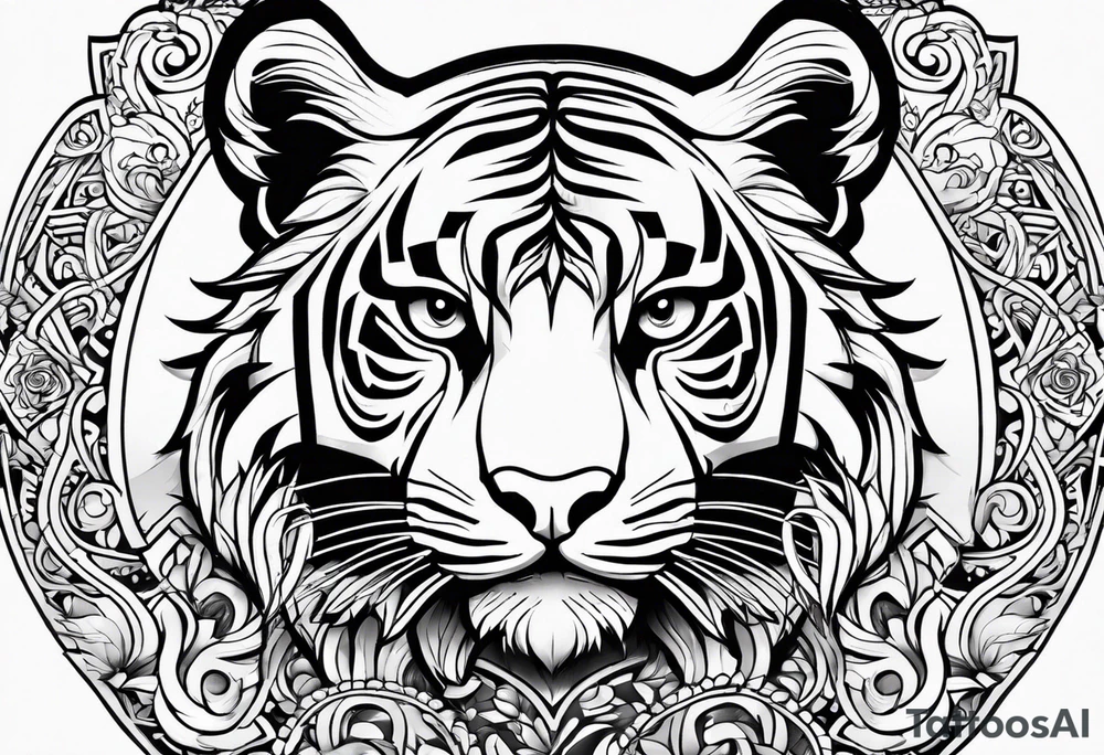 Sri Lanka tiger tattoo idea